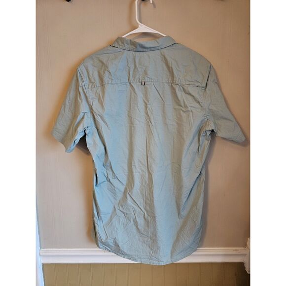 Oakley Regular Fit Polo Shirt Men's Size M Blue/green Striped - Picture 5 of 5